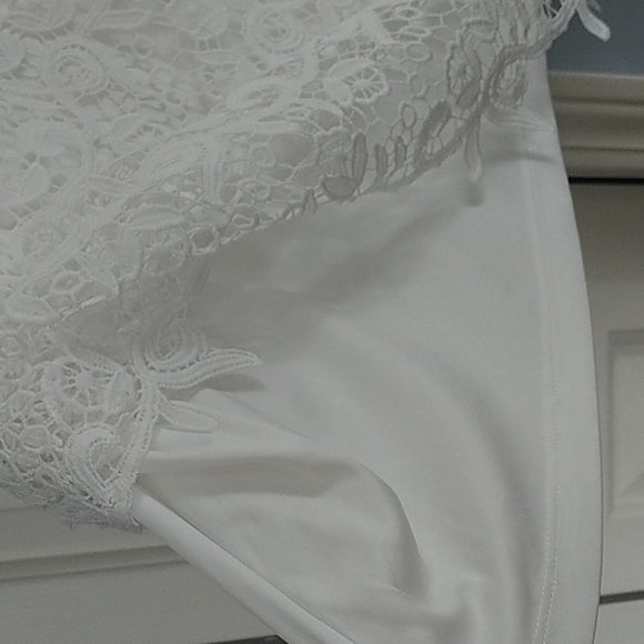 Philosophy White Lace Lined Shirt Sleeve Top XXL - Picture 4 of 10